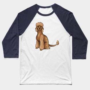 Cute Ginger Poodle Dog Baseball T-Shirt